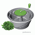 Центрифуга д/сушки зелени; пластик; 20л; D=46,H=30см; серый,зелен. MATFER 215580