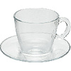 Пара чайная "Аква"; стекло; 215мл; D=88/130, H=85мм Pasabahce 95040/b