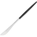 Нож столовый «Стил Блэк Сильвер Мэтт» сталь нерж., L=223, B=15 мм серебрист., черный Kunstwerk D038-5/s/b/matt