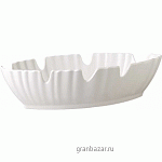 Салатник «Лист»; пластик; H=10,L=40,B=18.5см; белый APS 84080