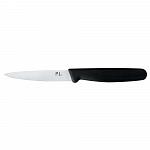 Нож PRO-Line для нарезки, волнистое лезвие, 100 мм, пластиковая черная ручка, P.L. Proff Cuisine KB06-100SYD