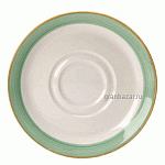 Блюдце «Рио Грин»; фарфор; D=11.8см; белый,зелен. Steelite 1529 0165