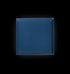 Тарелка квадратная Corone Colore 169 мм синяя фарфор