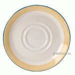 Блюдце «Рио Еллоу»; фарфор; D=14.5см; белый,желт. Steelite 1530 0158