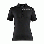 Рубашка поло женская,размер L; хлопок,эластан; черный Greiff 6681.1405.010/L