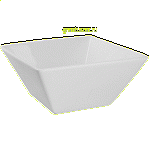 Салатник квадратный «Кунстверк»; фарфор; 500мл; H=5.6,L=13.7,B=13.7см; белый KunstWerk A6385