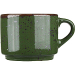 Чашка чайная «Пунто Верде» фарфор 200 мл зелен., коричнев. Борисовская Керамика ФРФ88800252