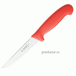 Нож д/обвалки мяса; сталь нерж.,пластик; L=280/150,B=24мм; красный MATFER 182429