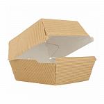 Коробка для бургера жиронепроницаемая рифленая, 140х120х80 мм, 50 шт/уп, картон, Garcia de Pou 224.78