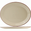 Блюдо овальное «Кларет»; фарфор; H=24,L=300,B=235мм; бежев.,бордо Steelite 1503 A142