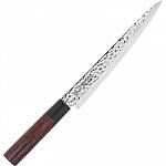Нож кухонный "Нара" односторонняя заточк; сталь нерж., дерево; L=340/210, B=30 мм; металлич., тем.дерево Sekiryu SRHM400
