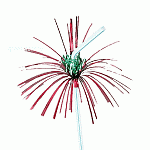 Трубочки «Пальма с цветочком» L=24см; D=5,H=250,L=95,B=30мм; разноцветн. IMS 300220 50шт.