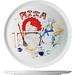 Блюдо для пиццы с рисунком «Чинция»; фарфор; D=28,5см; белый,роспись Tognana CI02228/7769