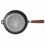 Сковорода с деревянной ручкой, 240 мм, чугун, P.L. Proff Cuisine HER24/КТ15