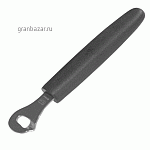 Нож карбовочный; пластик,сталь нерж.; H=10,L=140/40,B=25мм; черный,металлич. MATFER 120904