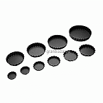 Форма д/выпечки сталь,антиприг.покр.; D=6,H=0.6см; черный Paderno 47723-06 (1 шт)