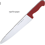 Нож поварской; сталь; L=34/21,B=4см; красный,металлич. Felix 101221RO