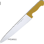 Нож поварской; сталь; L=34/21,B=4см; желт.,металлич. Felix 101221GE