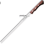 Нож д/тонкой нарезки «Кузинье»; сталь; L=48/30,B=1.6см; коричнев. Felix 298430