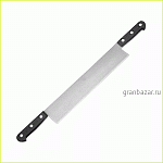 Нож  д/нарезки сыра 2ручки; сталь нерж.,пластик; L=63/39.9,B=5.5см; металлич.,черный MATFER 90347