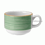Чашка чайная «Рио Грин»; фарфор; 200мл; D=8,H=6,L=11см; белый,зелен. Steelite 1529 0217