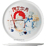 Блюдо д/пиццы с рисунком «Чинция»; фарфор; D=32см; белый,роспись Tognana CI02241/7769