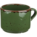 Чашка чайная «Пунто Верде» фарфор 350 мл, H=75, L=95 мм зелен., черный Борисовская Керамика ФРФ88808752