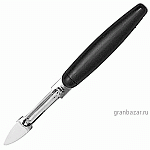 Нож д/чистки овощей; сталь,пластик; L=20.5,B=2см; черный,металлич. MATFER 120901