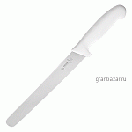 Нож д/тонкой нарезки; сталь нерж.,пластик; L=38.5/23.3,B=3см; белый MATFER 182616