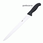 Нож д/нарезки мяса; сталь нерж.,пластик; L=435/300,B=30мм; черный Paderno 18006-30