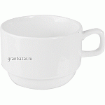 Чашка чайная «Кунстверк»; фарфор; 250мл; D=8.5,H=6,L=12см; белый KunstWerk A15812