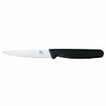 Нож PRO-Line для чистки овощей и фруктов 100 мм, черная пластиковая ручка, P.L. Proff Cuisine KB06-100YD-BK101-RE-PL