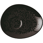 Блюдце «Эклипс» фарфор, L=135, B=110 мм черный Paderno 67376A17