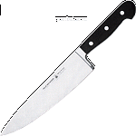 Нож поварской «Глория Люкс»; сталь; L=36/23,B=4.5см; черный,металлич. Felix 901223