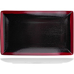 Блюдо «Кото Рэд» прямоугольное фарфор, L=270, B=168 мм черный, красный Steelite 1547 0550