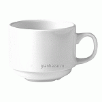 Чашка чайная «Монако Вайт»; фарфор; 210мл; D=75,H=50,L=105мм; белый Steelite 9001 C331