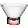 Креманка «Эпсилон»; стекло; 375мл; D=128/60,H=90мм; прозр.,красный Bormioli Rocco 3.40750R