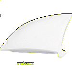 Блюдо-веер «Кунстверк»; фарфор; H=1.8,L=23,B=18см; белый KunstWerk A0385