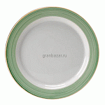 Тарелка мелкая «Рио Грин»; фарфор; D=20см; белый,зелен. Steelite 1529 0212