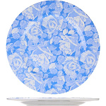 Тарелка «Грейс» мелкая керамика D=290 мм белый, голуб. Utopia CT7003