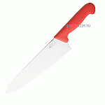 Нож поварской «Шефс»; сталь нерж.,пластик; L=43/30,B=6см; красный,металлич. MATFER 182414