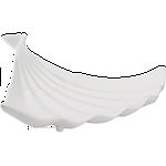 Блюдо-веер на ножках «Кунстверк»; фарфор; H=4,L=20.5,B=17.5см; белый KunstWerk A0407