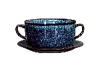 Бульонная пара Corone Celeste 400 мл синяя фарфор