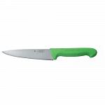 Нож PRO-Line поварской, зеленая пластиковая ручка, 160 мм, P.L. Proff Cuisine KB-3801-160-GR-201-RE-PL