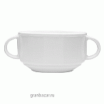 Бульонная чашка «Меркури»; фарфор; 325мл; D=10.5,H=6,B=15см; белый Lubiana 7160
