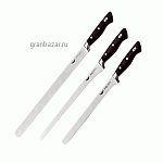 Нож д/тонкой нарезки; сталь нерж.,пластик; L=51/37,B=3см; черный Paderno 18109-36