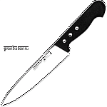Нож поварской «Глория»; сталь; L=35/21,B=4см; черный,металлич. Felix 601221