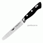 Нож кухонный; L=11,B=2см; металлич.,черный Paderno 18123-11
