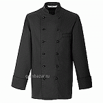 Куртка поварская,р.48 б/пуклей; полиэстер,хлопок; черный Greiff 242.6300.010/48