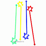 Мешалка «Звезды»; пластик; H=17.8,L=18,B=3см; разноцветн. IMS 302309 50шт.